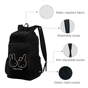 完売　数量限定　新品　リュック　黒　ミッフィー　リュック　パソコン　ブラック 楽天市場】ミッフィー リュック 大容量 男女兼用 多機能 バック