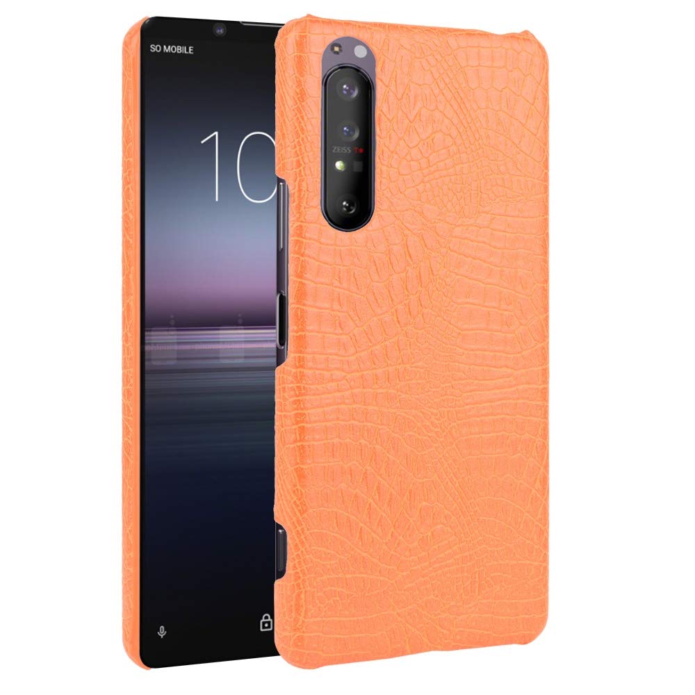 YDF For Sony Xperia 1 Ii Shockproof Texture Pc + Pu Case, Orange