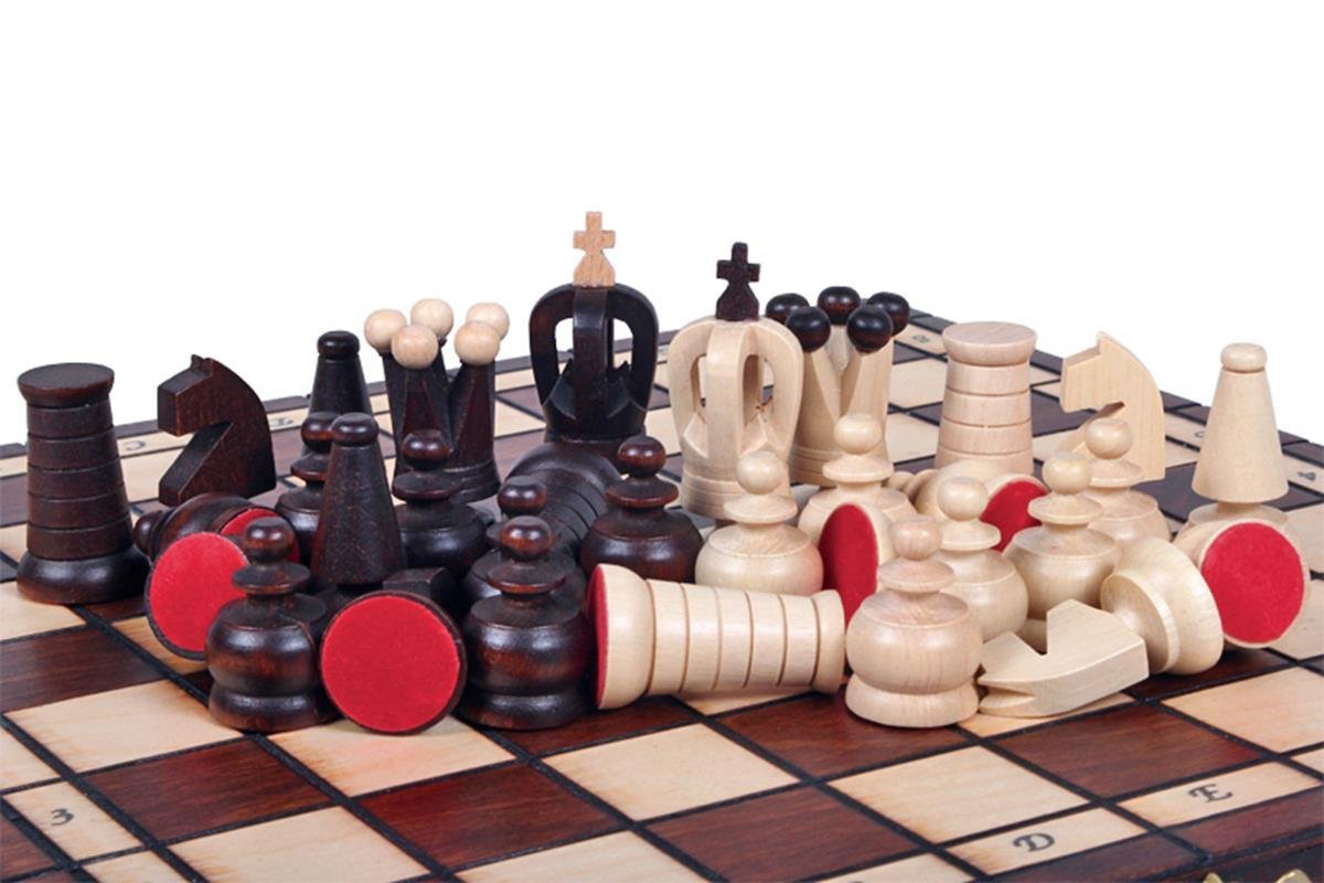 Sunrise Chess & Games - Jeu d'échecs de Voyage 'Royal Maxi' 31x31cm, avec pièces Artisanales