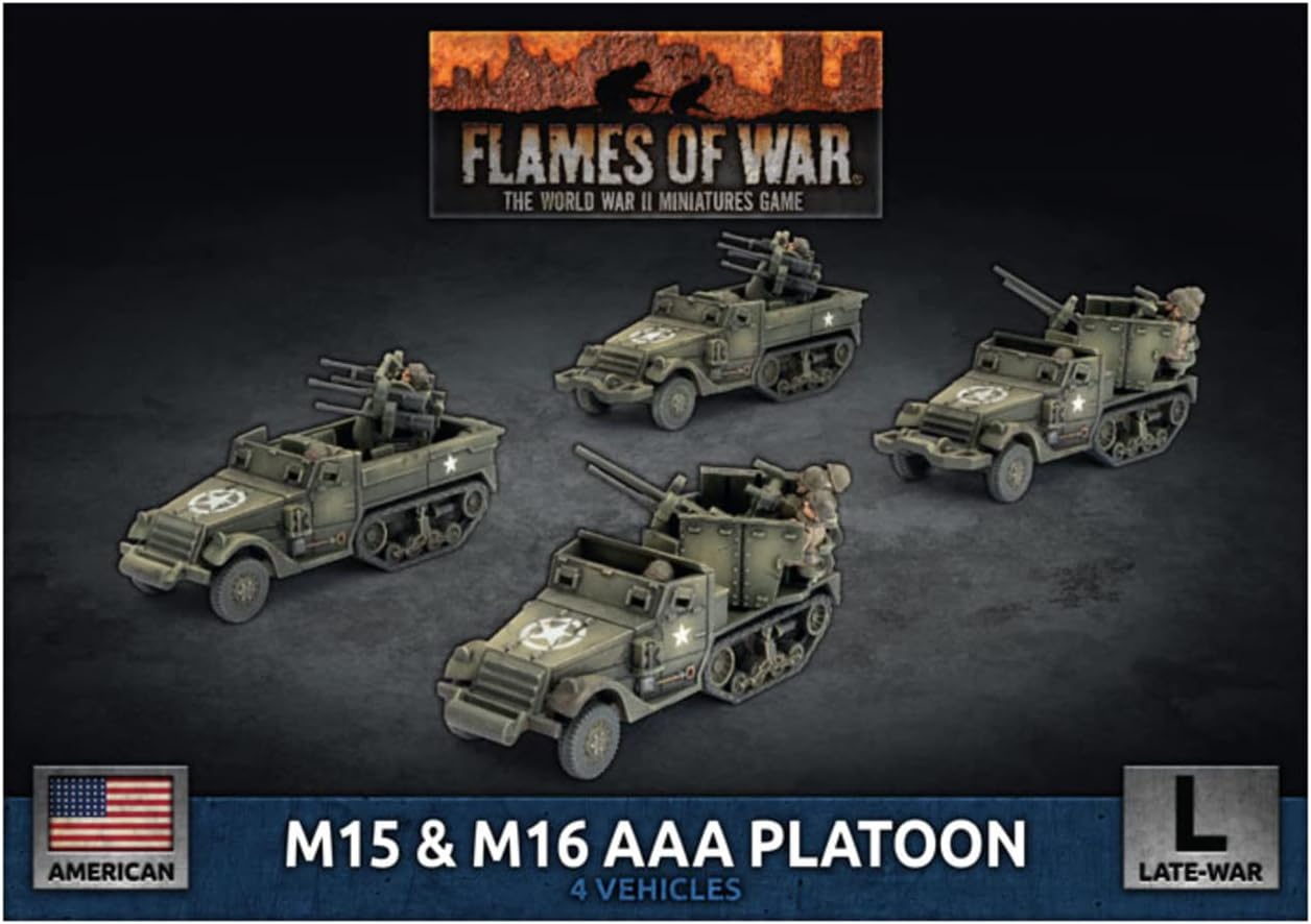 Battlefront Miniatures Flames of War WW2: M15 & M16 AAA Platoon