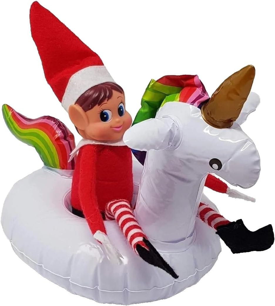 Elf Inflatable Rubber Ring - UNICORN - Float Prop Accessories Props Ideas Joke Christmas Decoration