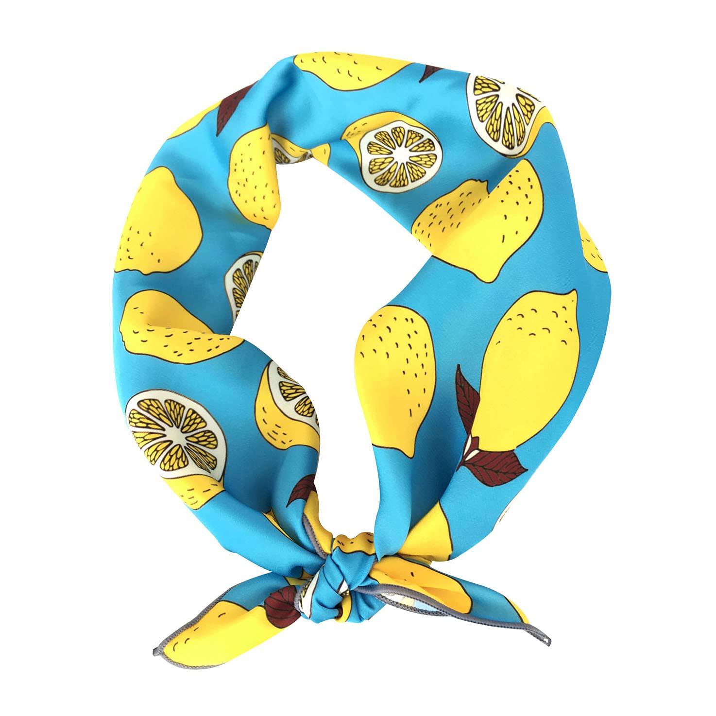 GERINLY Cute Bandana for Women Fruits Printed Square Hair Scarf Headband Summer Accessories Lovely Neckerchief