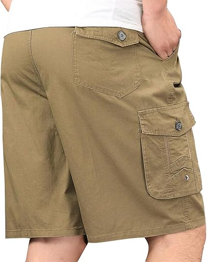elastic band cargo shorts