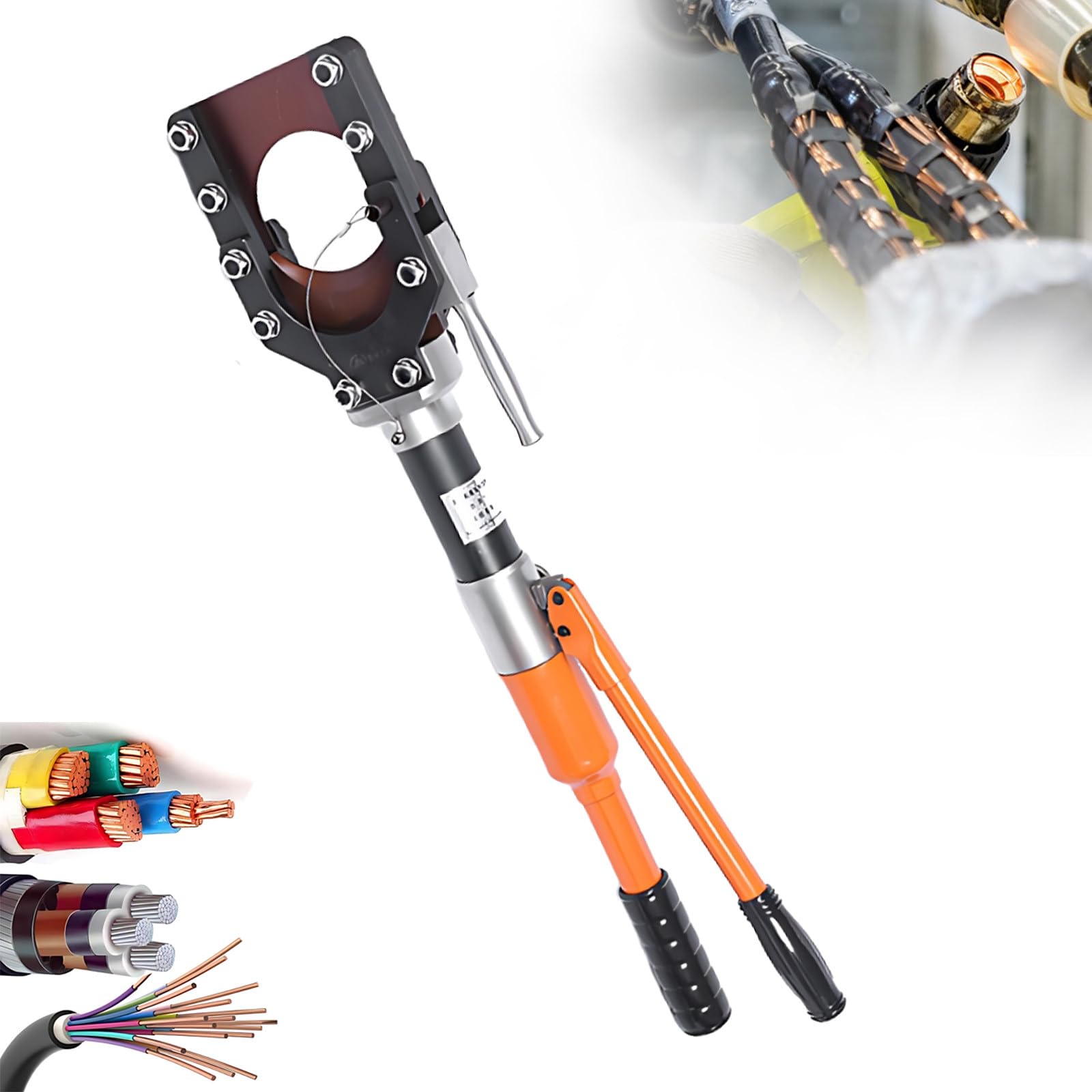 Tagliacavi elettrico idraulico per taglio di cavi pesanti, compatibile con cavi in alluminio e corazzati da 50 mm/75 mm/85 mm/95 mm