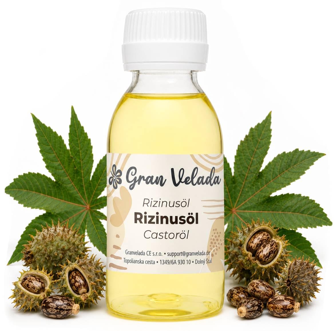 Gran Velada - Rizinusöl 5000 ml | Natürliches Castor Oil für Haarwachstum, Wimpern und Augenbrauen, Feuchtigkeitsspendendes Hautpflegeöl, Reich an Vitamin E und Antioxidantien, Professionelle Größe