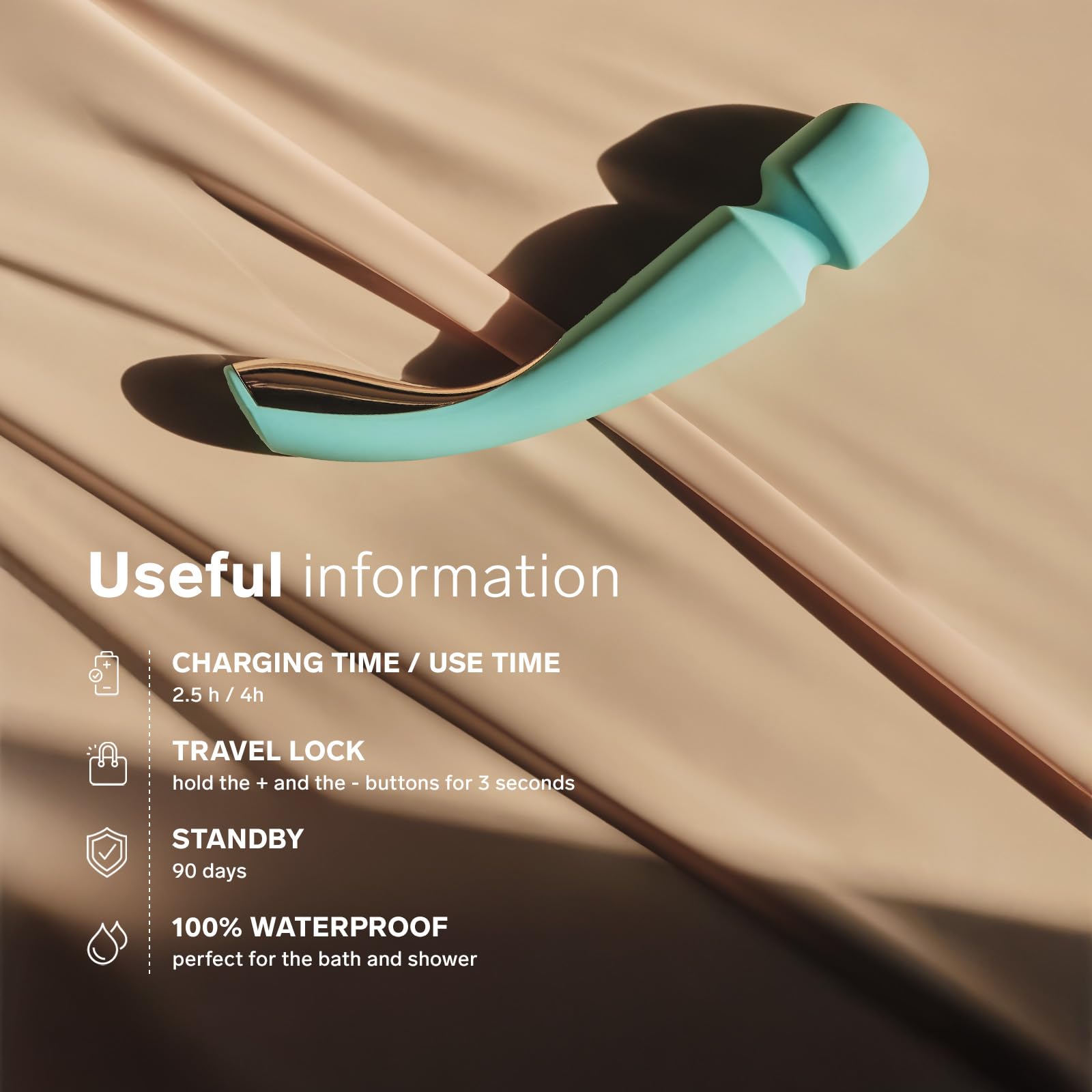 LELO SMART WAND 2 Large Massaggiatore Portatile per Tutto il Corpo per un'Esperienza Impermeabile, Perfetto per Corpo e Collo, Black