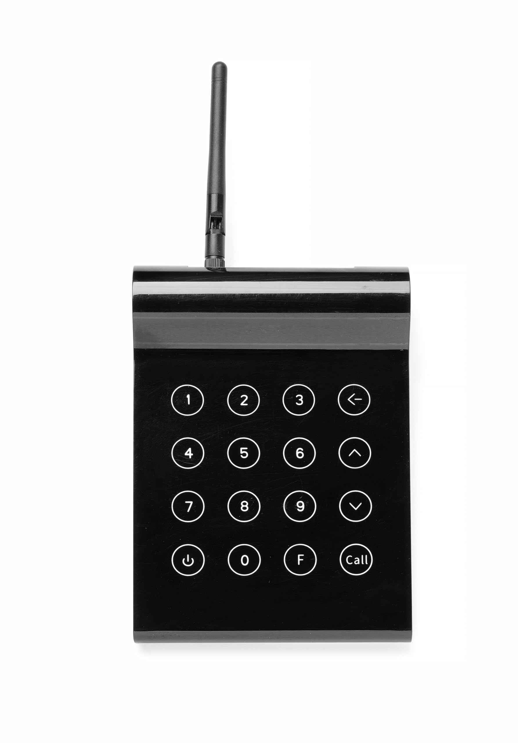 HENDI Bipeur Restaurant, Système d’Appel sans Fil avec Contrôleur et 10 Bipeurs, Station de Charge, Notification par Vibration/Son/Lumière LED, Portée 350 m, 210x130x(H) 40mm, ABS/PC