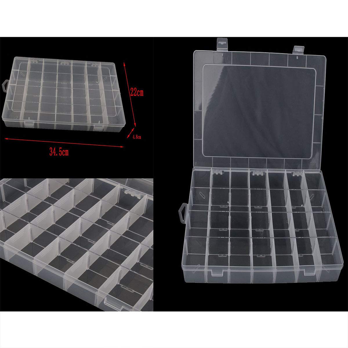 kissral 2pcs Scatola con Scomparti Scatole Trasparenti | FindTheDeal