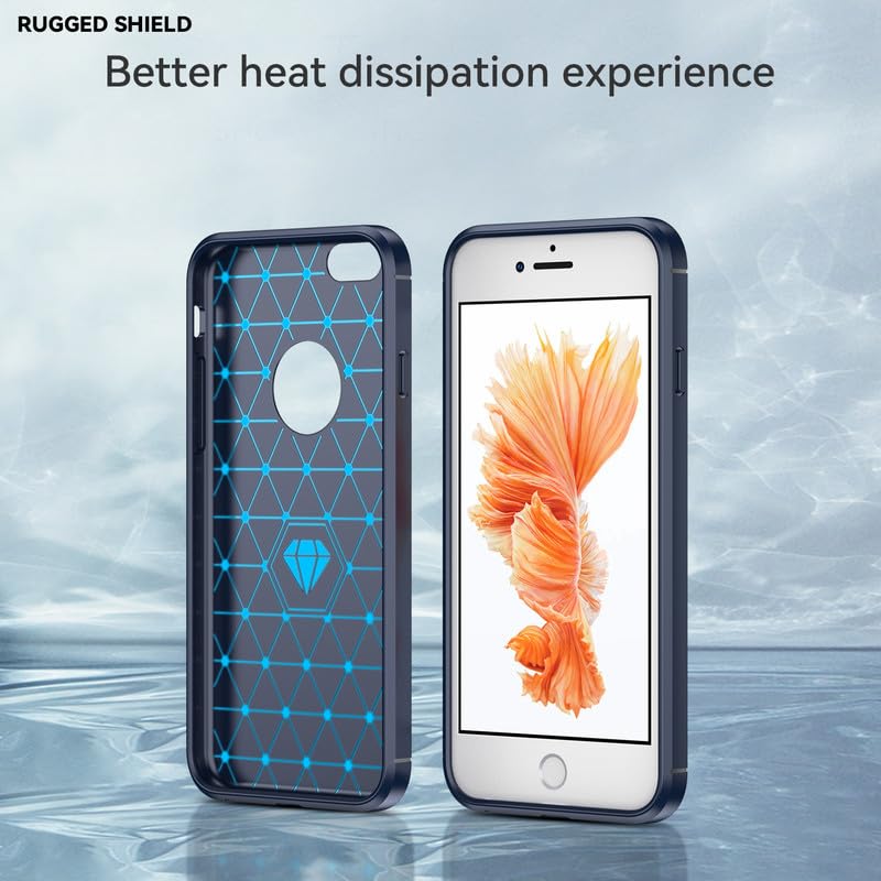 Image of Hybrid Carbon Fiber Back Case for iPhone 6 Plus / 6s Plus (Blue)