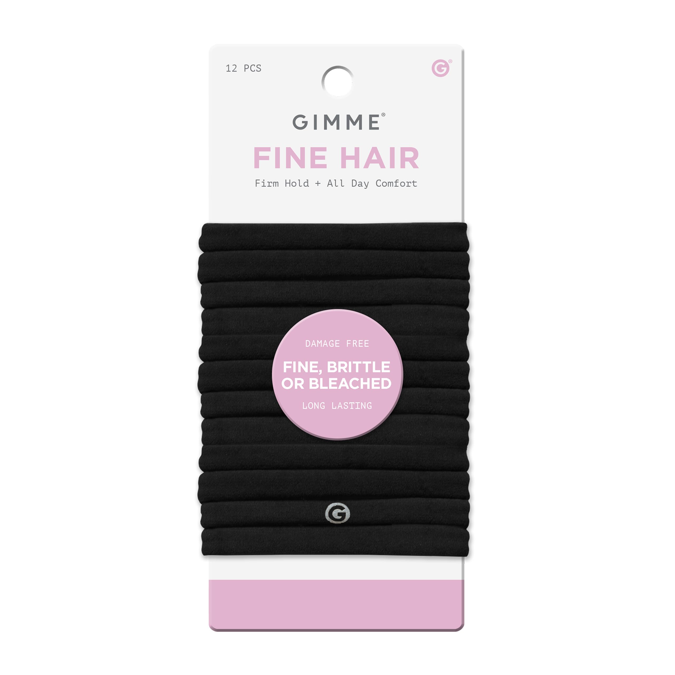 Gimme Beauty ファインヘアバンド 12パック - ブラック
