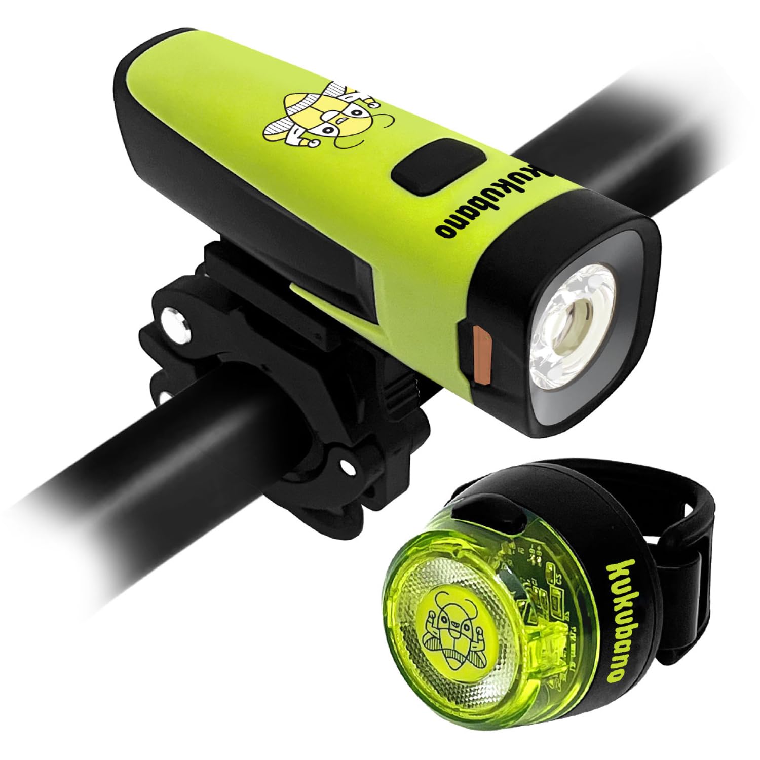 Juego de faros LED de alta visibilidad y luces de freno traseras, haz delantero de 600 lúmenes, luz trasera de 20 lúmenes, recargable por USB-C, impermeable, batería de larga duración, mejora
