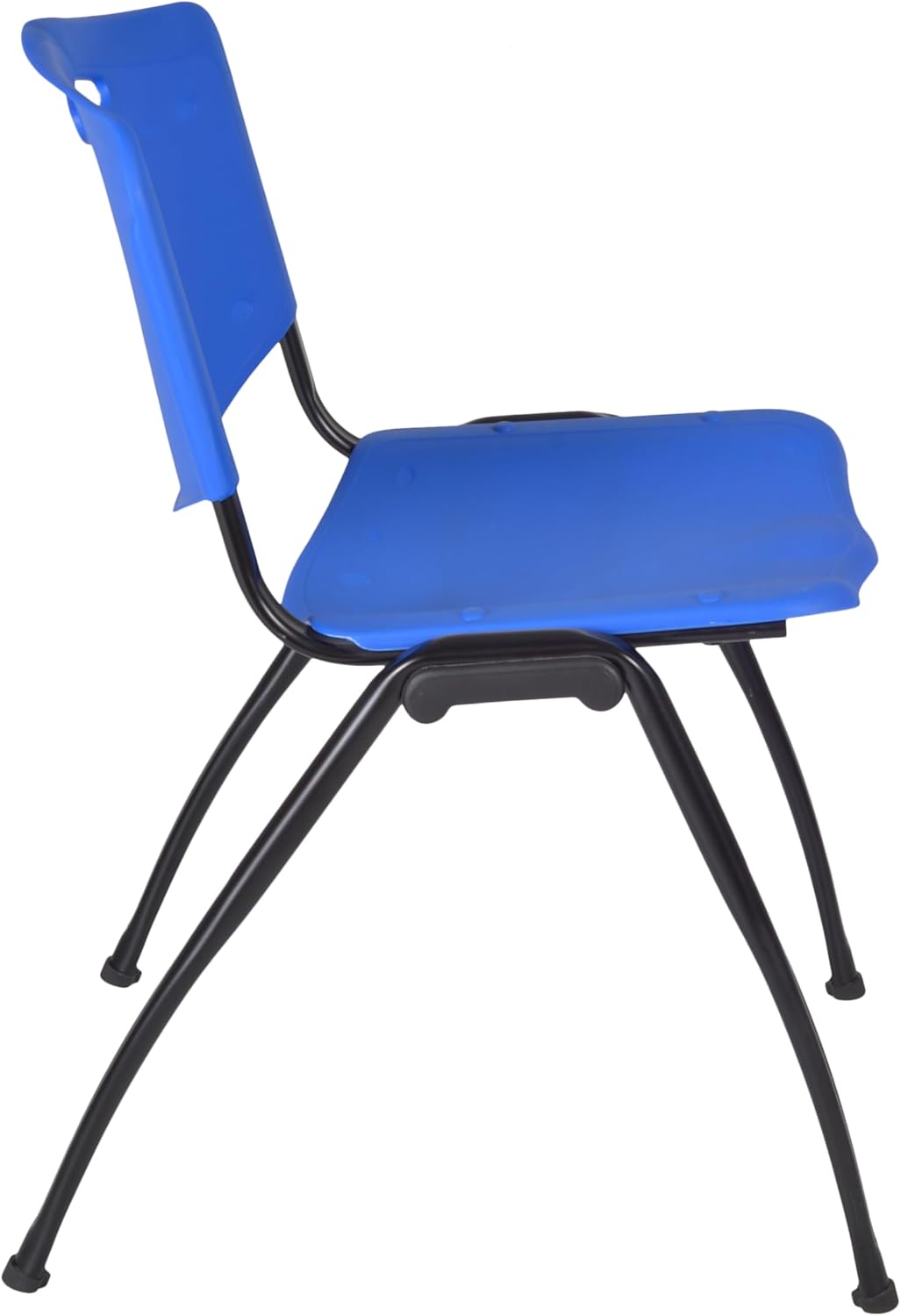 Regency M Blue Stack Chairs 8-Pack – Durable Plastic Stackable Chairs with Metal Frame, Lightweight & Easy-Clean Seating for Offices, Cafeterias & Breakrooms