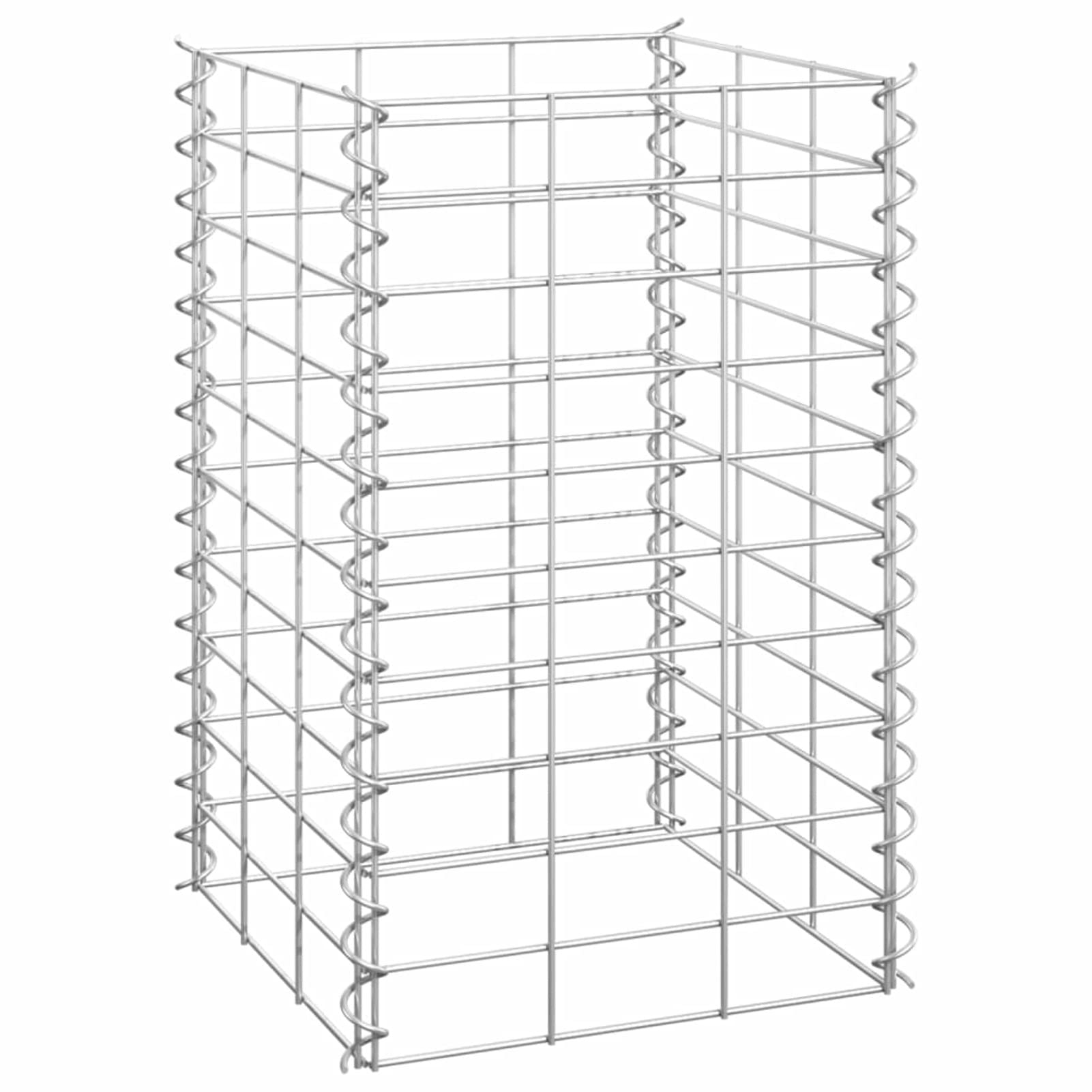 ShGaxin Gabion gabionowy 3 sztuki, doniczki na kwiaty i rośliny, doniczka na kwiaty, doniczka zewnętrzna, doniczka na kwiaty, ogród domowy, żelazo, 30 x 30 x 50 cm