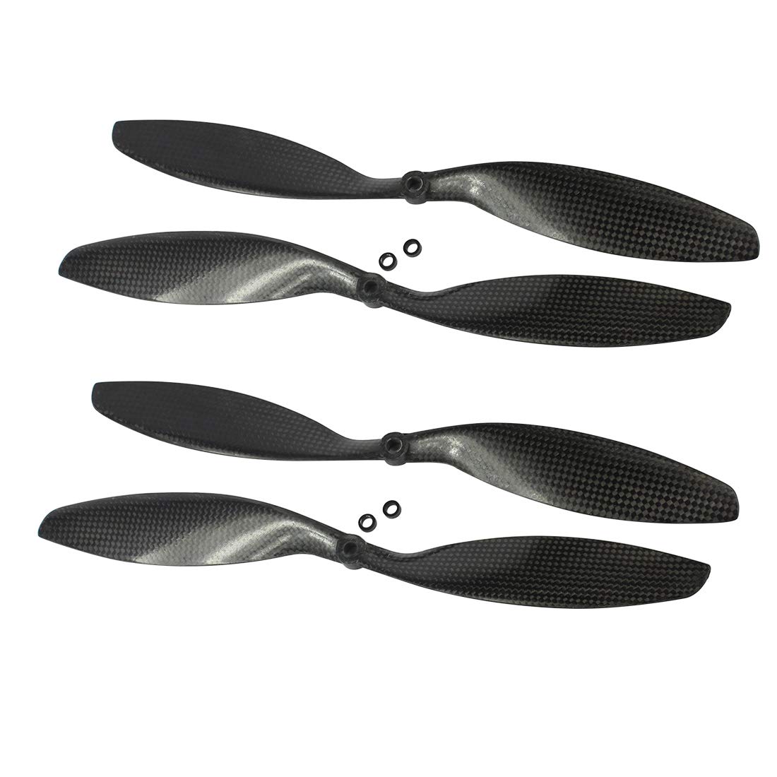 QWinOut 3k Carbon Fiber Propeller Cw CCW 8045 8047 9047 1045 1047 1147 1238 1245 1447 1555 CF Props for RC Quadcopter Hexacopter Multi Rotor UFO (2 Pairs,1238)