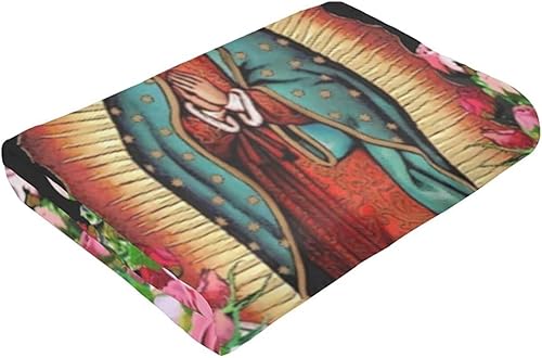 Miniatura 6 de Fuevdvrri Manta suave Virgen María de Guadalupe para sofá, acogedora, ligera, decorativa, para dormitorio, oficina, silla y siesta