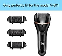 Vista 2 de 3 rodillos de repuesto extra gruesos para pies eléctricos removedor de callos V-601, cabezales de repuesto para cuidado de pies, paquete