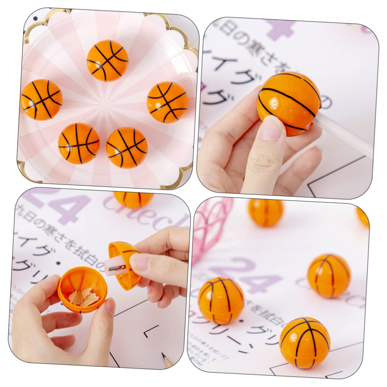 VILLCASE 5 Set Temperamatita Temperamatite A Batteria Evoluzione Del Basket Affilacoltelli Portatile Pencil Sharpener Temperamatite Manuale Universale Metallo 16 Pezzi * 5