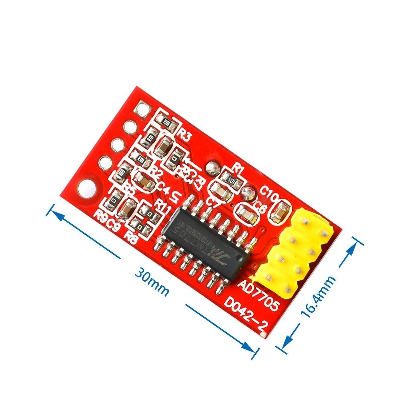 5 pz AD7705 Doppio modulo di acquisizione dati ADC a 16 bit guadagno di ingresso programmabile SPI