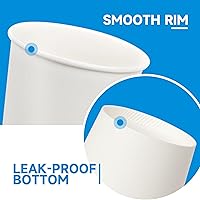 Vista 3 de RACETOP Paquete de 50 tazas de café de papel desechables de 16 onzas con tapas y mangas, vasos de papel desechables blancos, tazas calientes