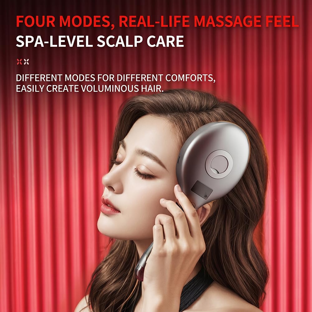 Spazzola Lisciante a Vapore Per Capelli – 2-in-1 Piastra e Spazzola con Vapore Morbido, Districa e Lucida Istantaneamente, Adatta a Capelli Secchi, Crespi o Ribelli (2,Grigio)