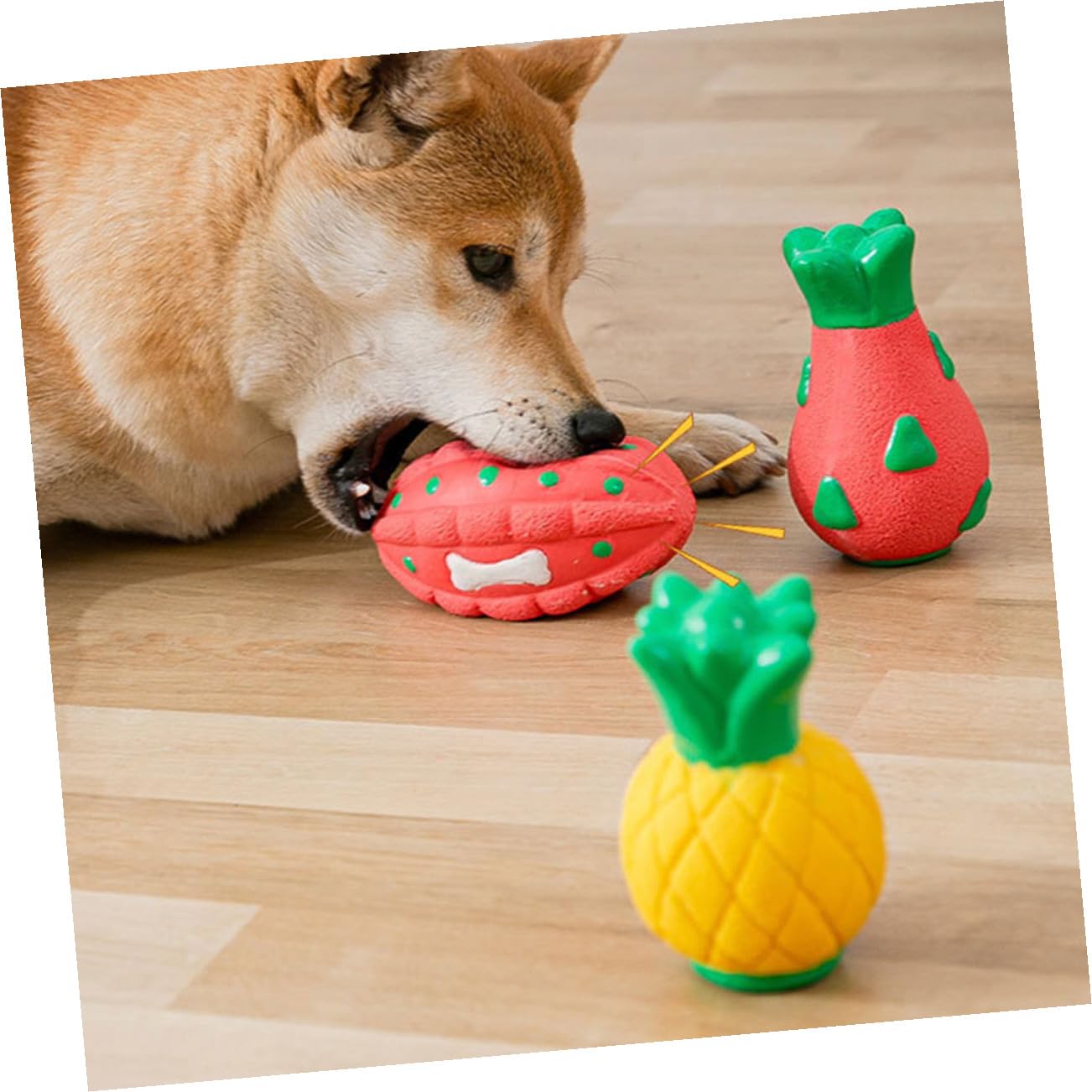 ABOOFAN 5stücke Interessantes Fruchtförmiges Kauspielzeug Für Hunde Tragbares Interaktives Molartoy Für Kleine Bis Mittelgroße Hunde Langlebig Und Bissfest Für Spiel Und Zahnpflege