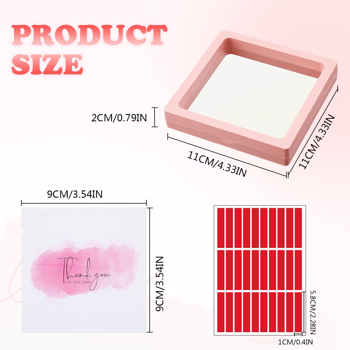 30 Pcs Press on Nail Storage Box 3D Floating Press on Nail Packaging With 90 Pcs Adhesive Double Sided Tape and 30 Pcs Cards, PE Film Nail Packaging Cases for Nail Salon Nail Display Box Earrings