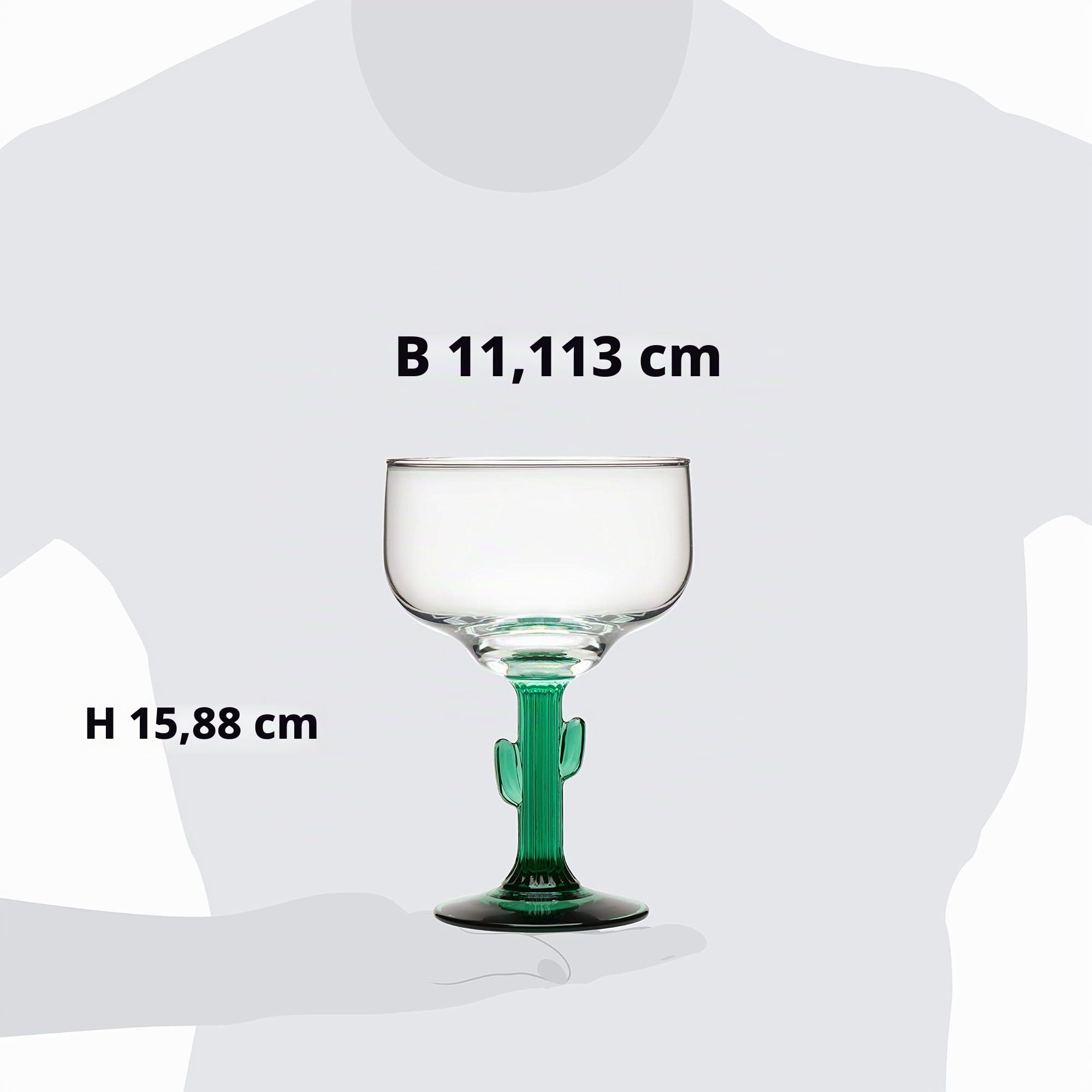 Libbey Kaktus Margarita Gläser, 4 Stück