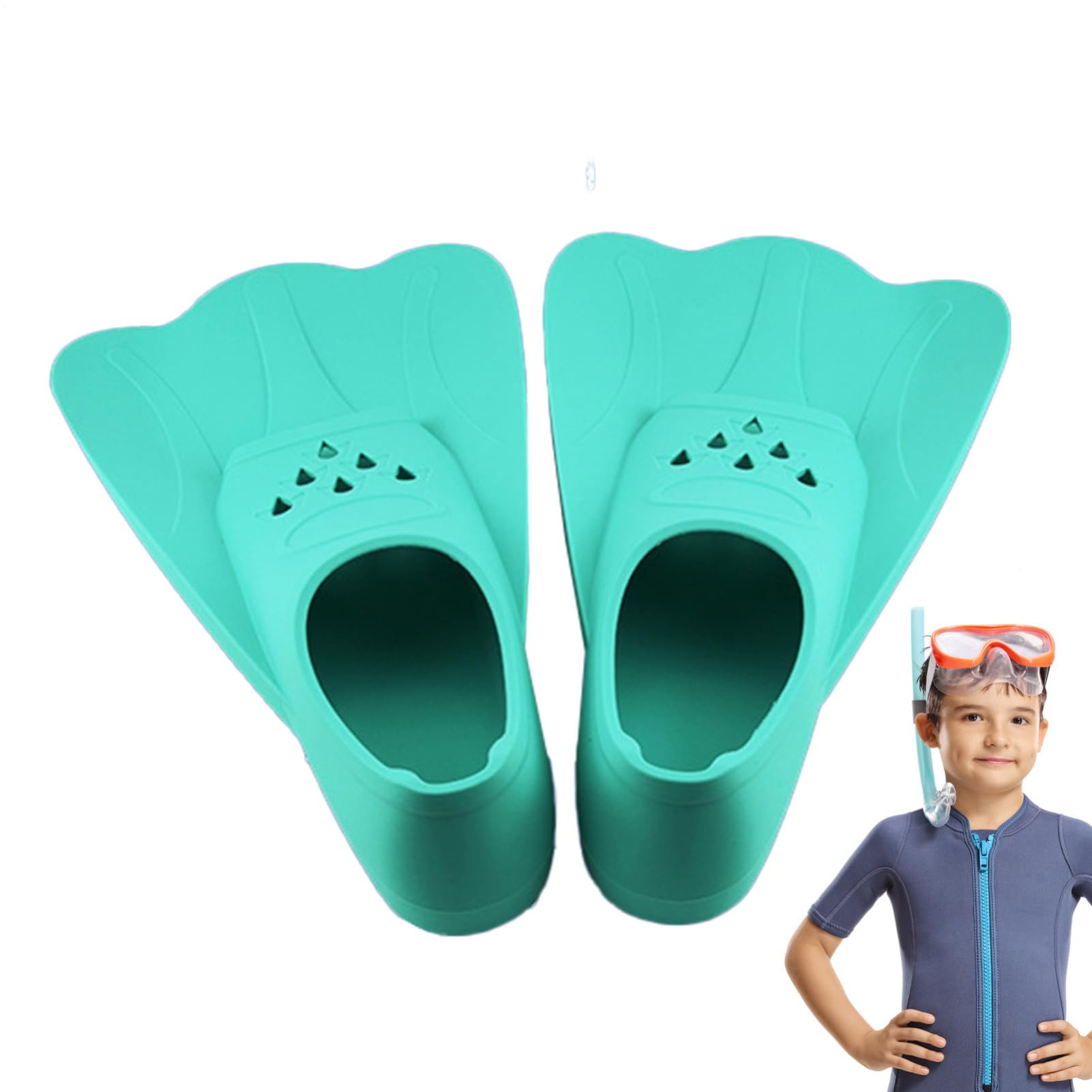 Pinne Da Nuoto Per Bambini Pinne Corte da Nuoto per Ragazzini | Attrezzatura per Allenamento in Piscina Per Immersione Bodyboard Snorkeling Piscina Spiaggia Viaggio