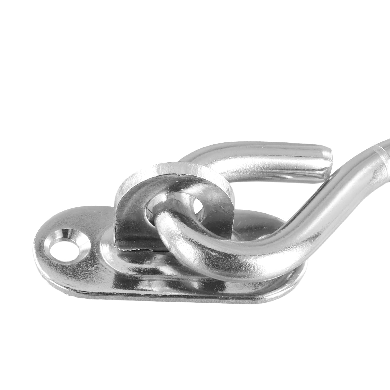 MANCHAP 10 Pack 4 Inch Silver Cabin Hook and Eye Latch, 100mm Small Door Gate Latch and Eye Latch with Screws for Window, Shed, Closet - Image 4