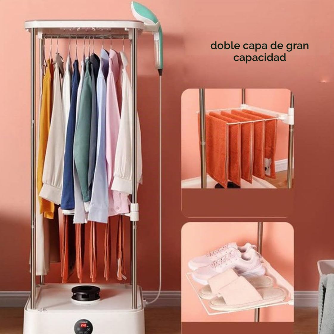 Máquina de planchado automática, secadora de ropa, máquina de secado a vapor, portátil, para el hogar, máquina para planchar ropa, máquina para eliminar arrugas y doblar