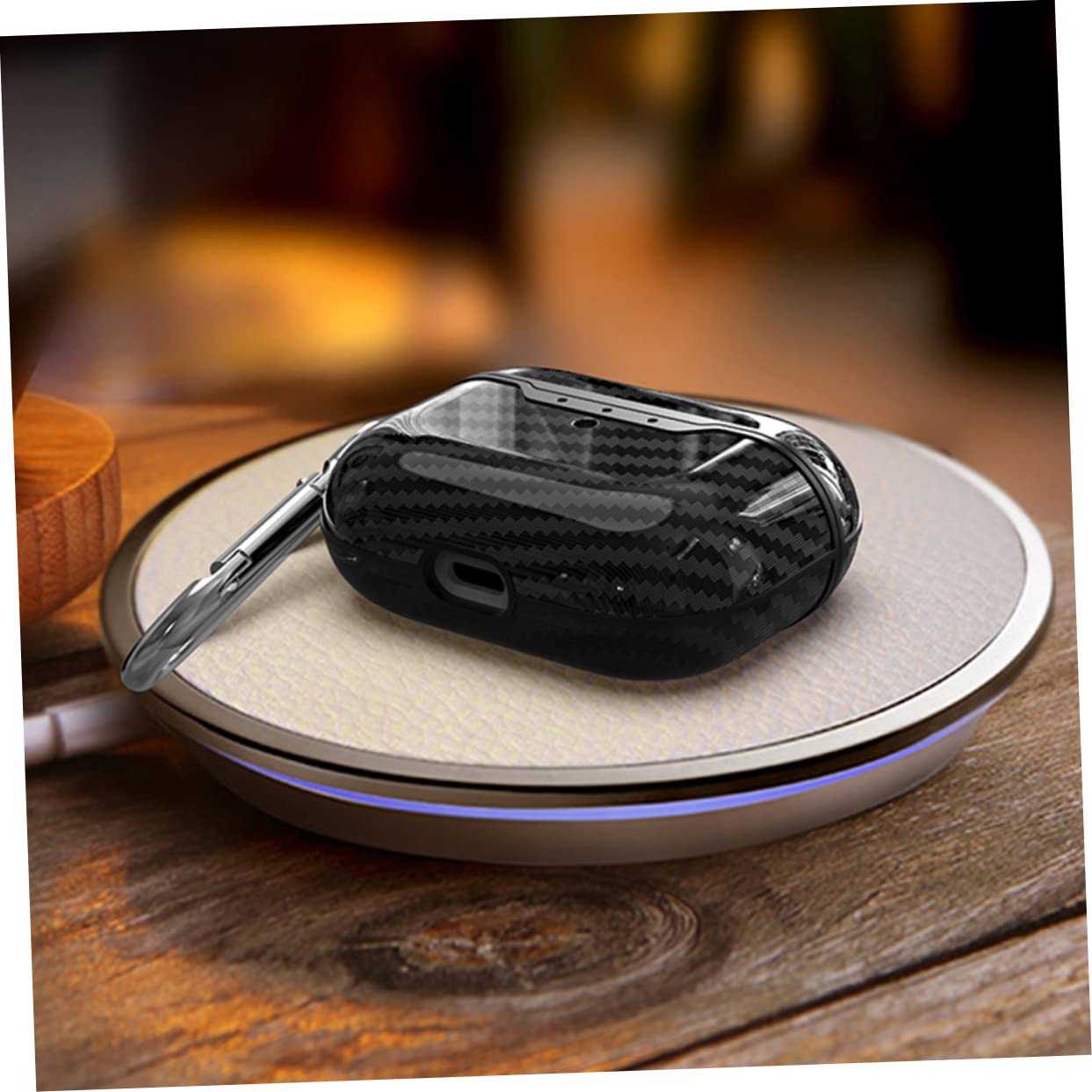 OSALADI 5piezas Funda Protectora De Patrón De Fibra De Carbono para Estuche De Auriculares Pro Compatible Resistente Caídas y Arañazos Diseño Elegante y Moderno
