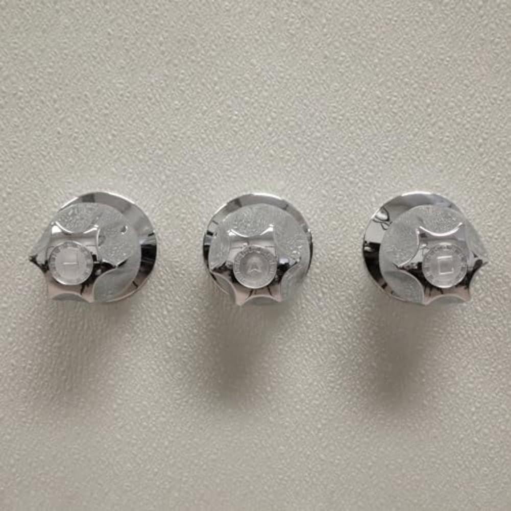 Kit de Réparation Robinet Douche 3 Poignées - Laiton pour Salle de Bain et Baignoire - Remplacement Complet Valve et Poignées - Finition Chrome Brillant - Dimensions 25x12x6cm(Valve core)