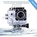 Waterproof Case Compatible with AKASO EK7000/Apexcam M80AIR/Pro Xtreme/SJCAM SJ4000/Dragon Touch Vision3 YF, Waterproof Housing Case for Action Camera with Same Button Position(Watch Install Video)