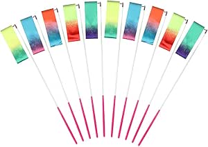 Ruban De Gymnastique Rythmique 2m Avec Bâton 30cm - 10 Couleurs, Équipement Débutant