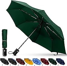 TechRise Parapluie résistant aux tempêtes avec ouverture et fermeture automatiques, parapluie de poche portable et pliable, extrêmement imperméable et robuste, grand parapluie pour hommes, femmes et