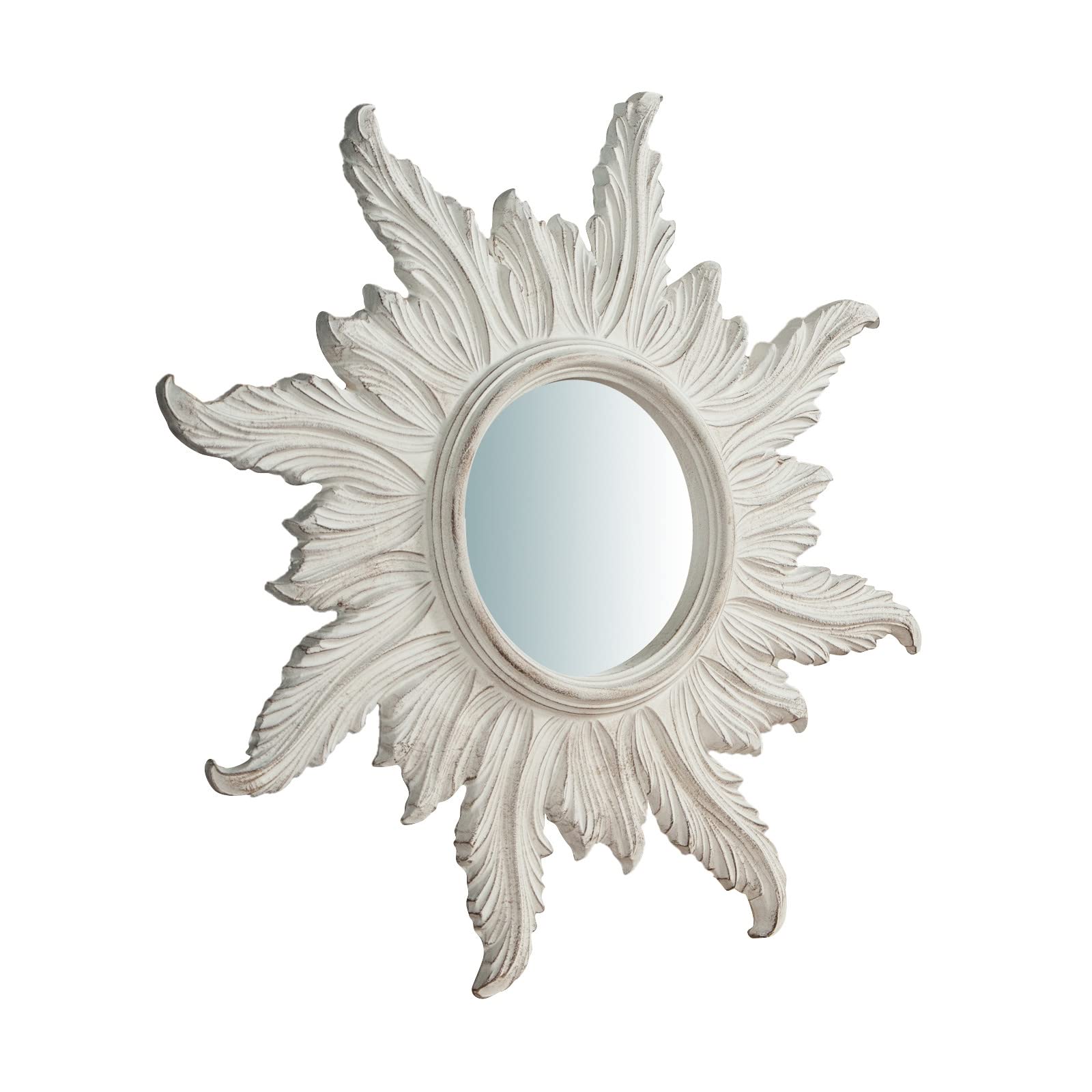 Biscottini Specchio shabby chic da parete 60x60 cm | Specchi decorativi da parete | Specchio ingresso bianco