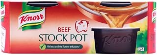 Knorr Beef Stock Pots 4x28g - Rich Concentrated Bouillon for Soups, Stews & Gravies