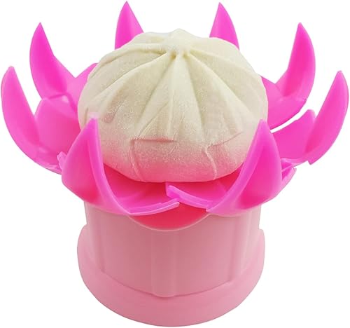 Baozi - Molde chino grande de 2.75 pulgadas para hacer bollos rellenos al vapor, juego de herramientas para pasteles de pastelería en forma de flor,
