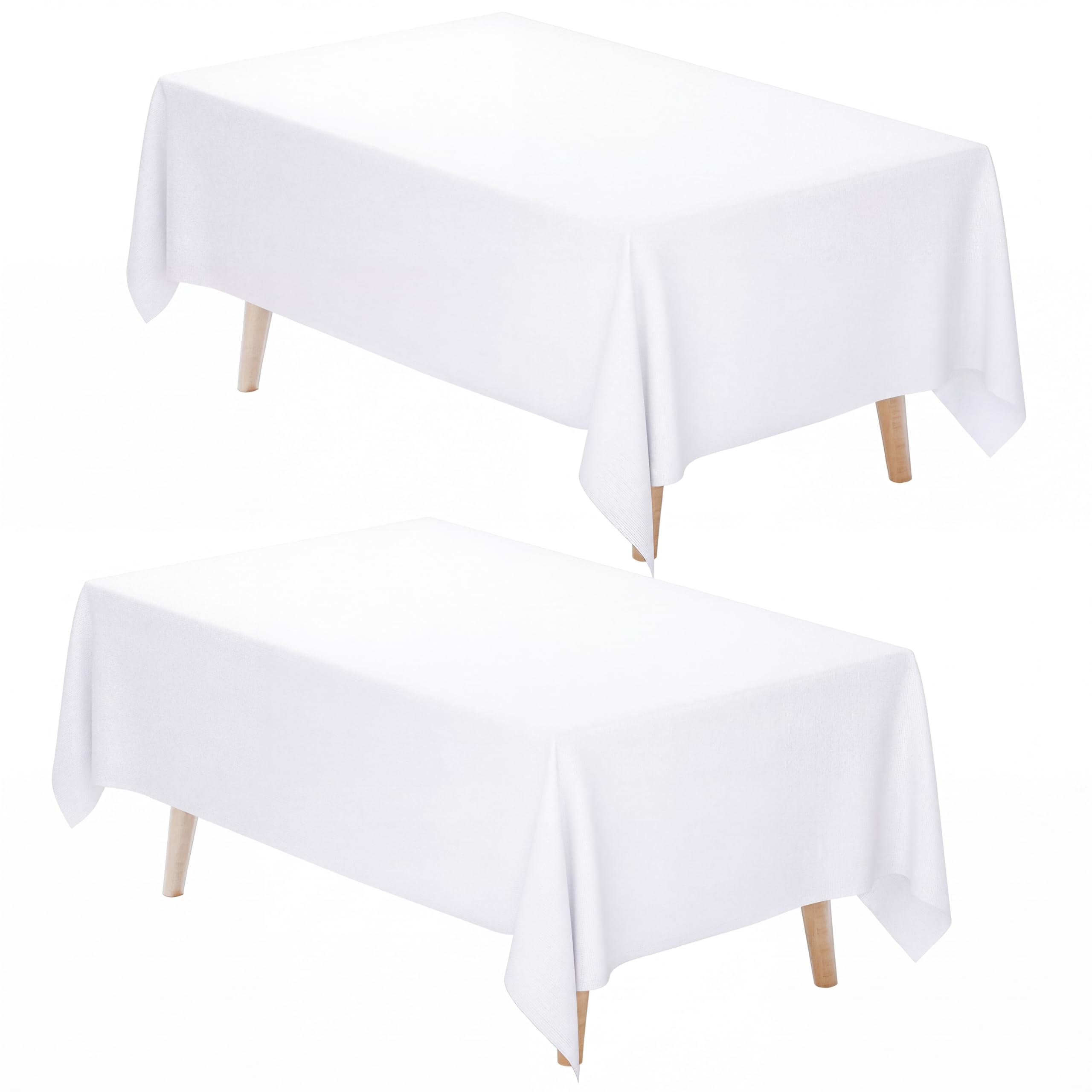 Fixwal White Tablecloth Rectangle 60 x 102 Inch - tablecloths | Mubboo