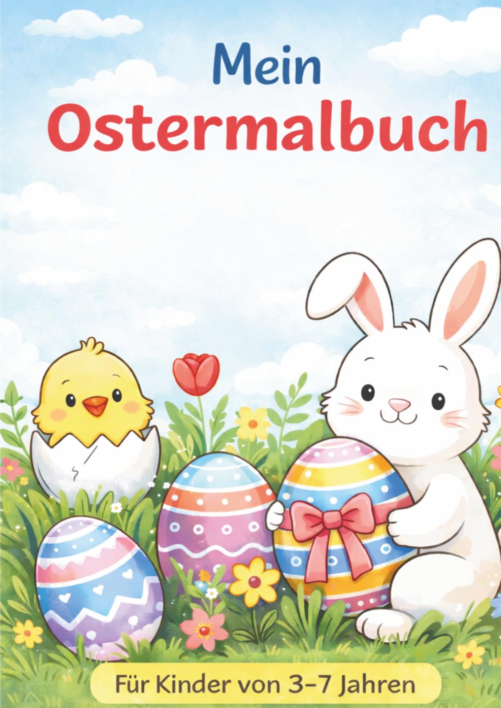 Mein Ostermalbuch: Malspaß für Kinder mit Küken, Hasen und Ostereiern