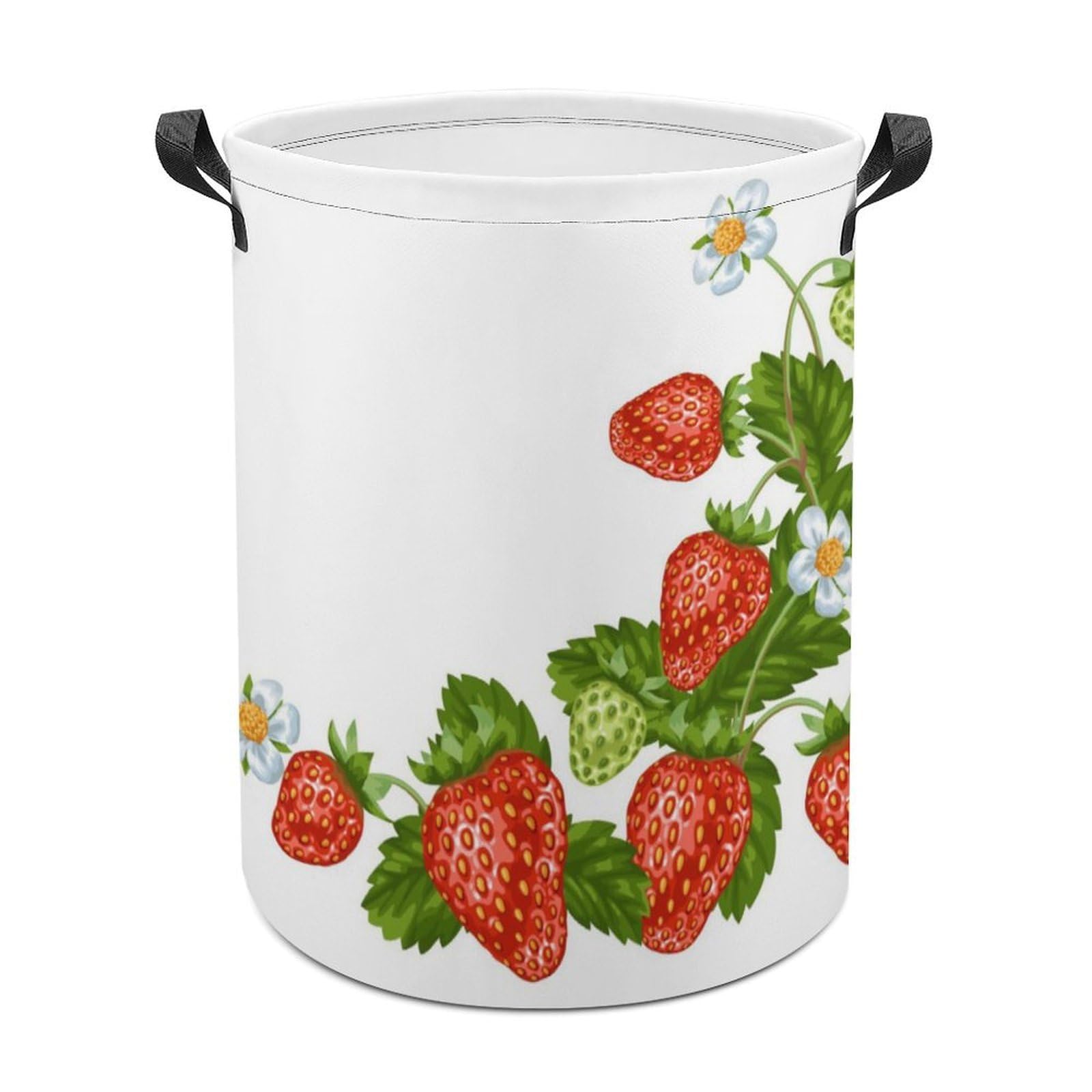 Wlntrophic Laundry Hamper, Strawberry Laundry Basket, Washing Basket with Handle