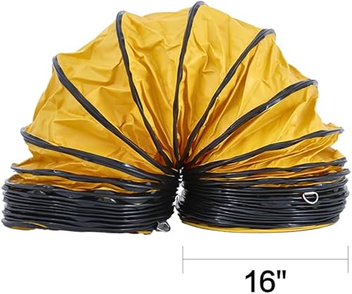 Miniatura 10 de Tubo flexible de PVC de 16 pies con gancho en S y soporte de acero HAVC para ventilador de 8 pulgadas ventilador y ventilador de escape