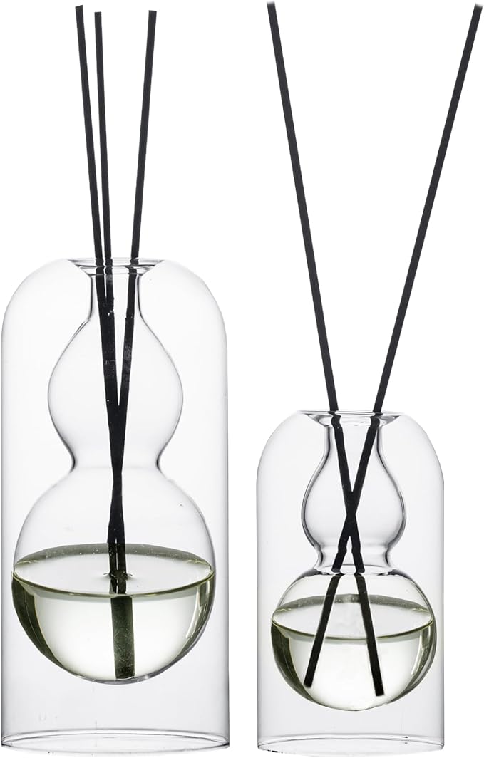 Amazon.com: Empty Glass Fragrance Reed Diffuser Bottles,for Essential ...