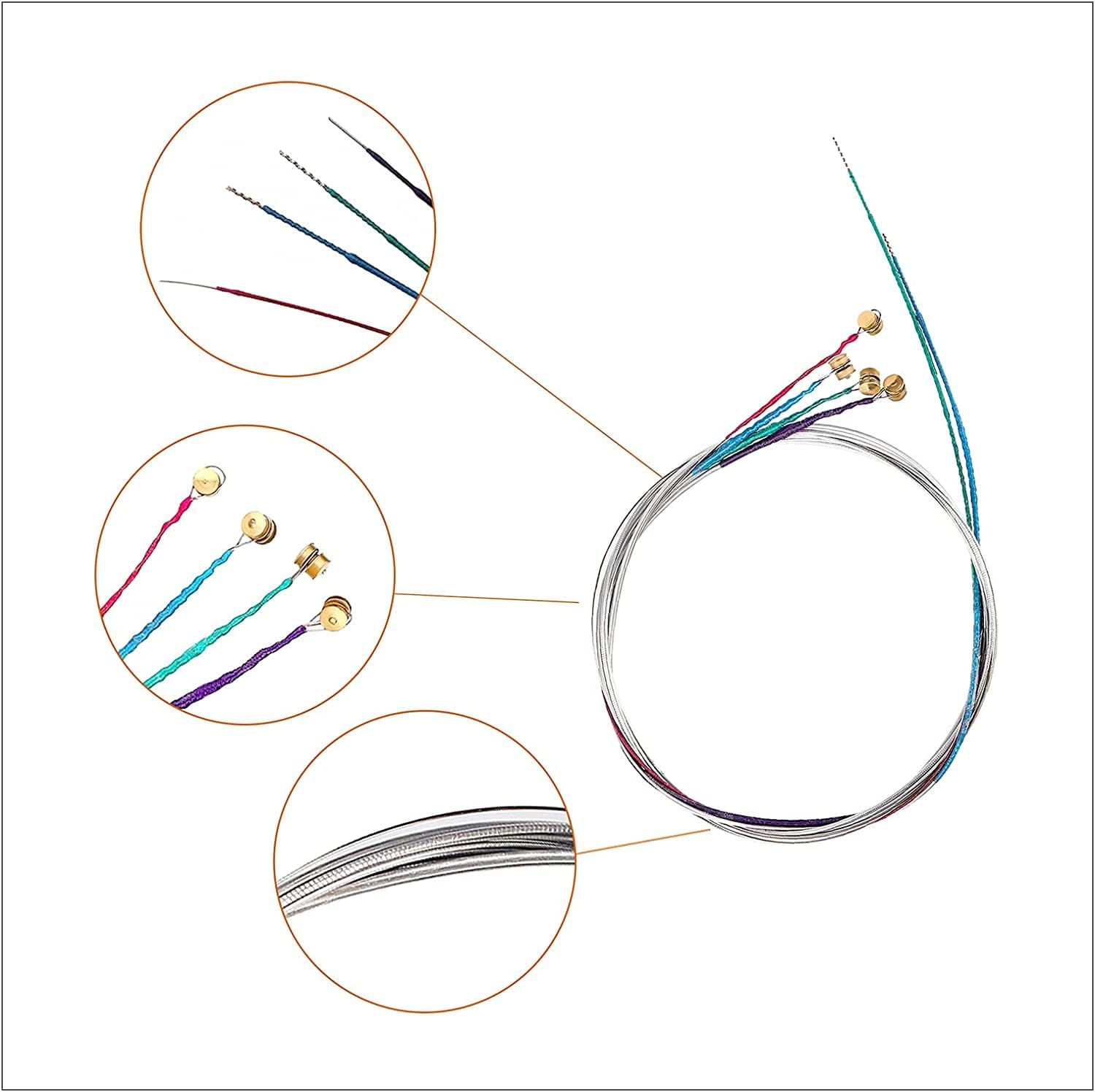 Blue Panther Violin Strings – Full Steel Core Set for 4/4, 3/4, 1/2, 1/4 Violins - Image 9 thumbnail