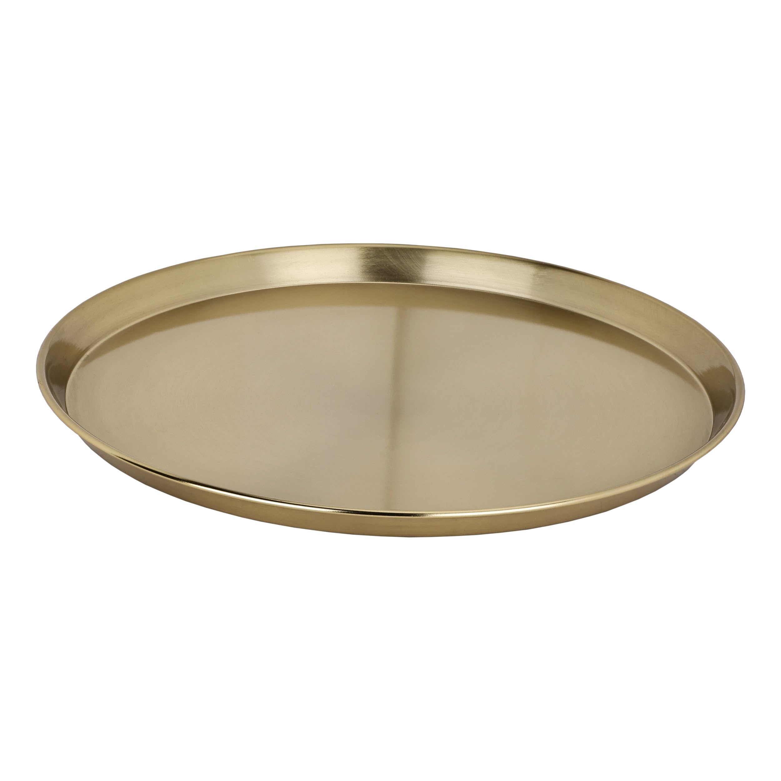 EGLO LIVING Dekoschale Forleyet 40cm - Runder Metallteller In Gebürstetem Messing