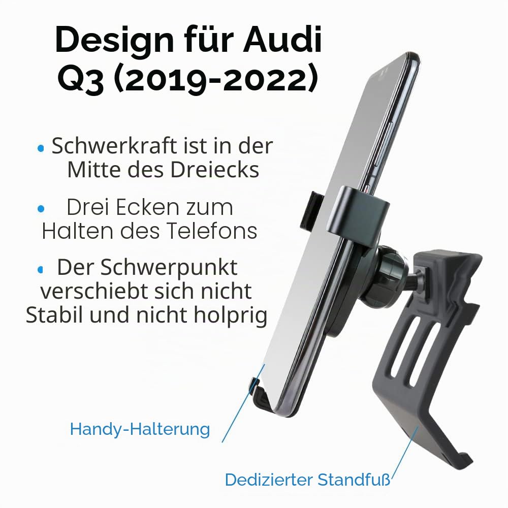 Auto Handyhalterung für Audi Q3 2019 2020 2021 2022 2023 2024 2025 Autozubehör Navigationshalterung Innendekoration Handyhalterung