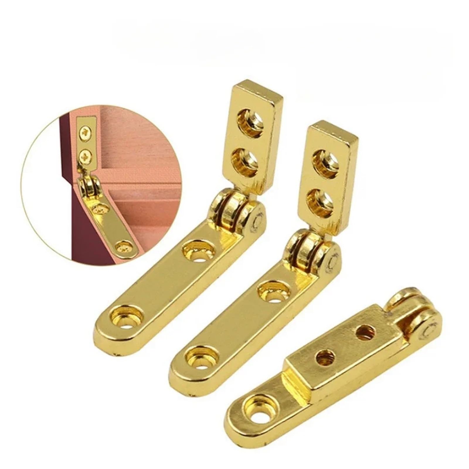 Bisagras de puerta resistentes con rodamiento de bolas, bisagra de resorte de soporte de aleación de zinc, 2 soportes de 30 x 20 x 6 mm para accesorios de muebles