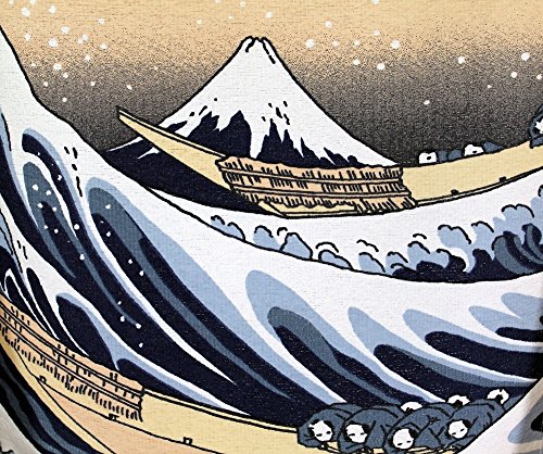 Narumi narumikk noren (cortina japonesa) Hokusai Wave 85x90 cm 14-201 do Japão