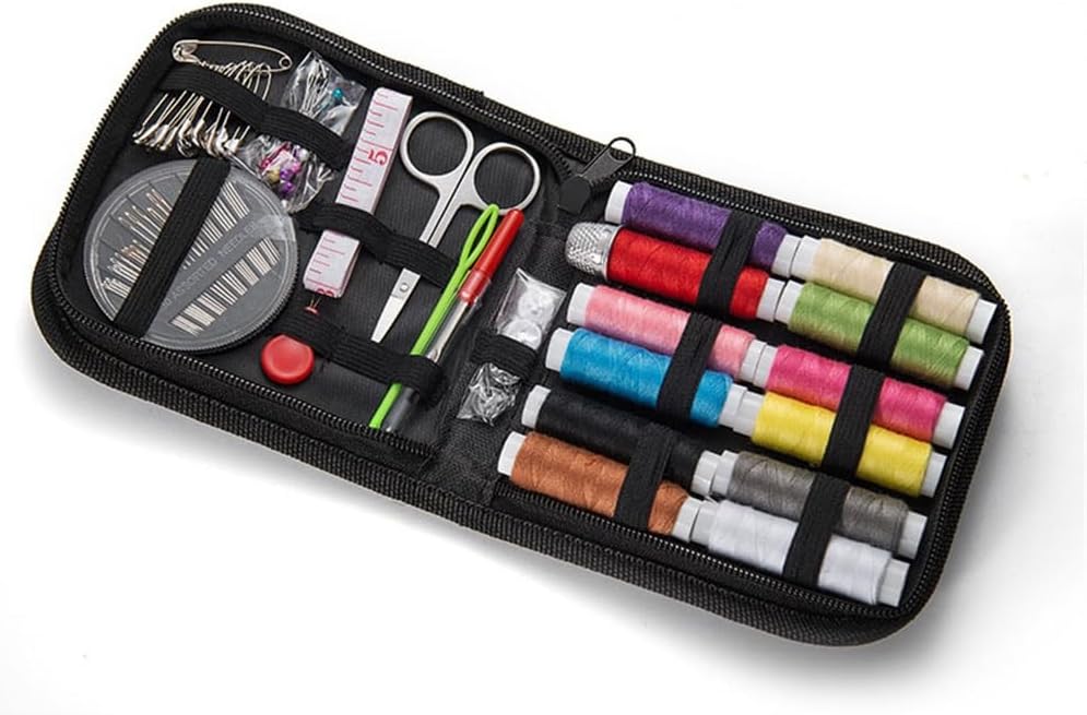 ASWRTYJO Needle and Thread Set Home Tools Sewing Tools Mini Combination Set 75 Piece Needle and Thread Bag
