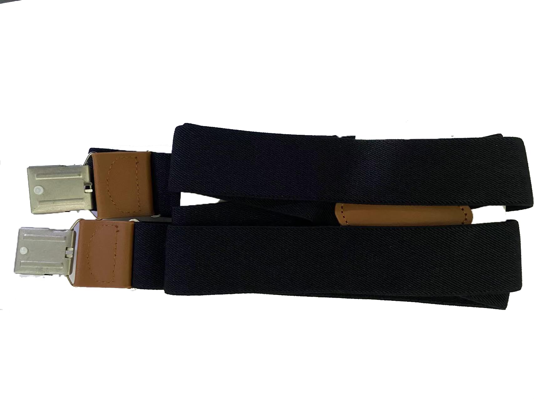 Stretch suspenders for men 4 clip hook buckle suspenders Fashion All fashion accessories Clip suspenders (black)